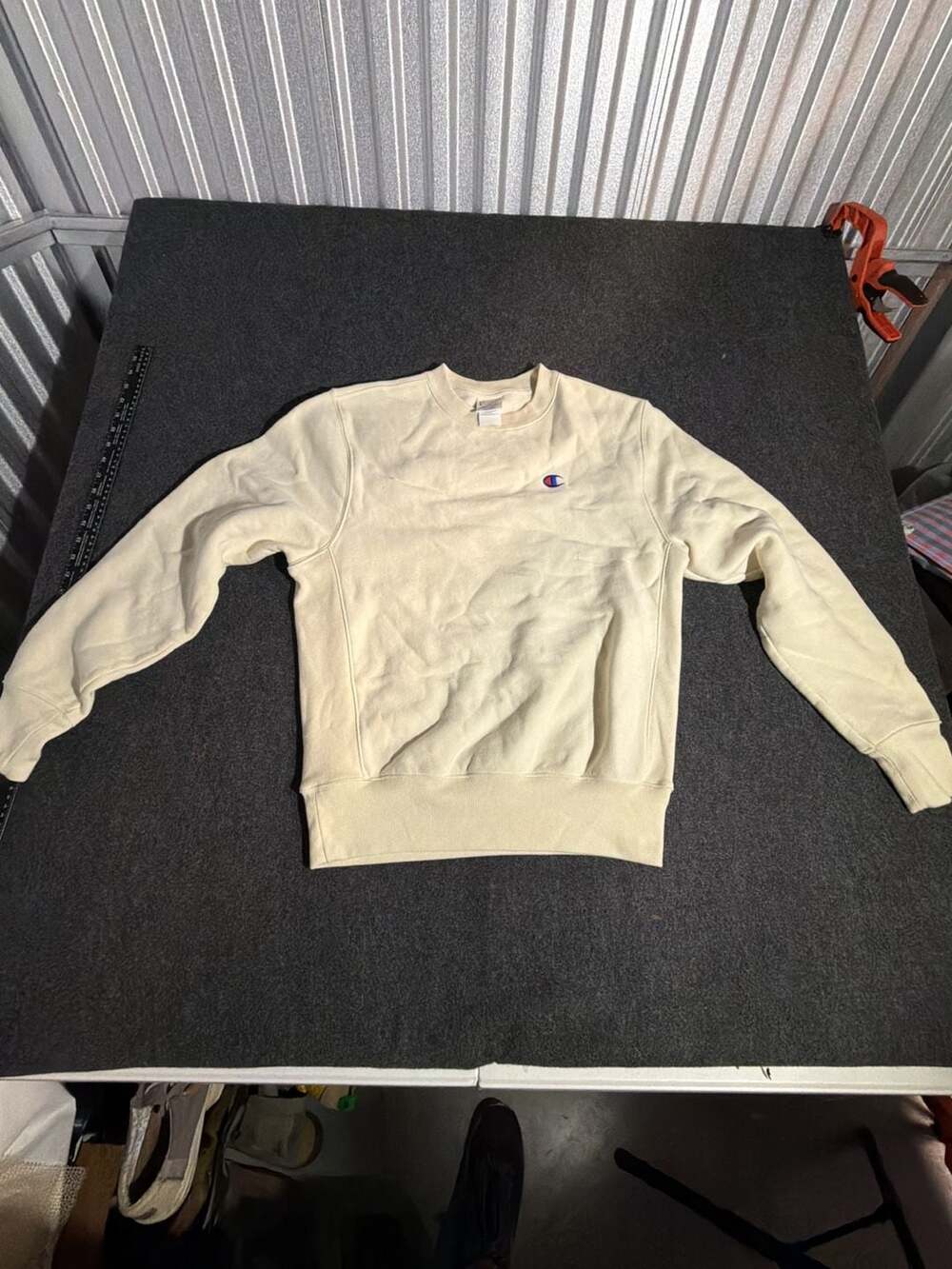 Champion Reverse Weave 1980 Pacific Sunwear Crewneck Sweatshirt Cream XS